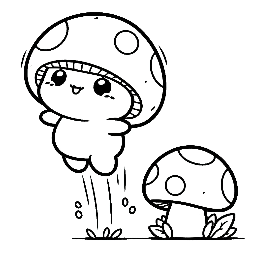 coloriage Champignon à imprimer gratuitement 1