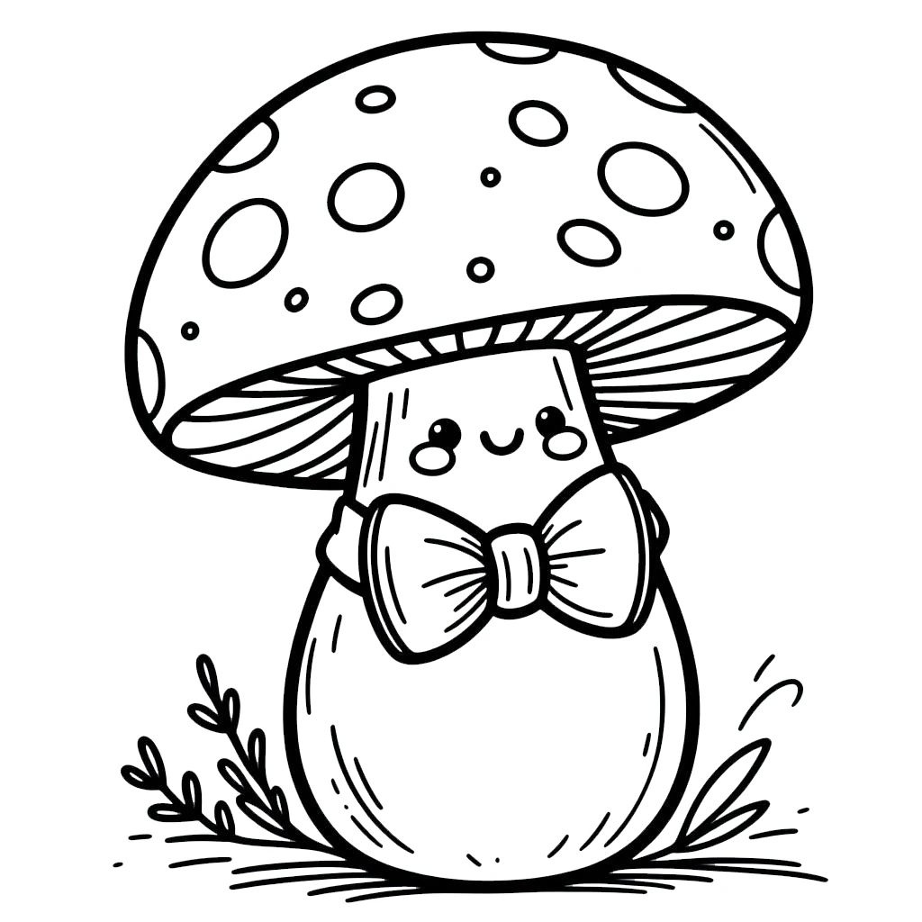 coloriage Champignon a telecharger