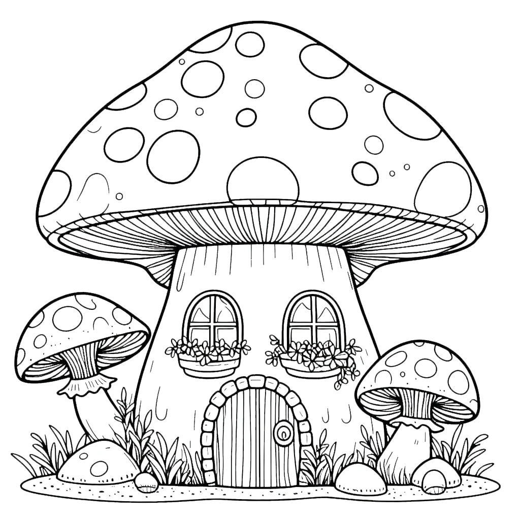 coloriage Champignon pour enfant de 10 ans 1