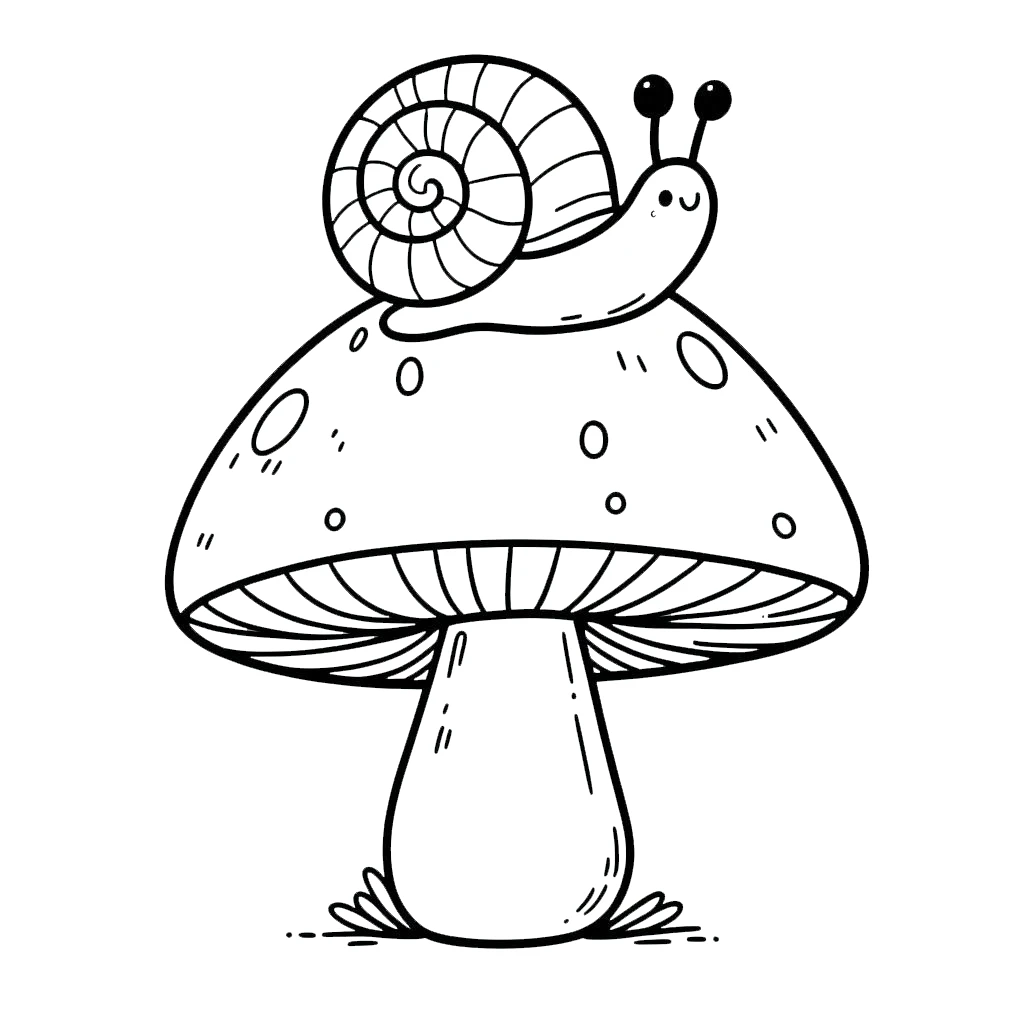 coloriage Champignon à imprimer