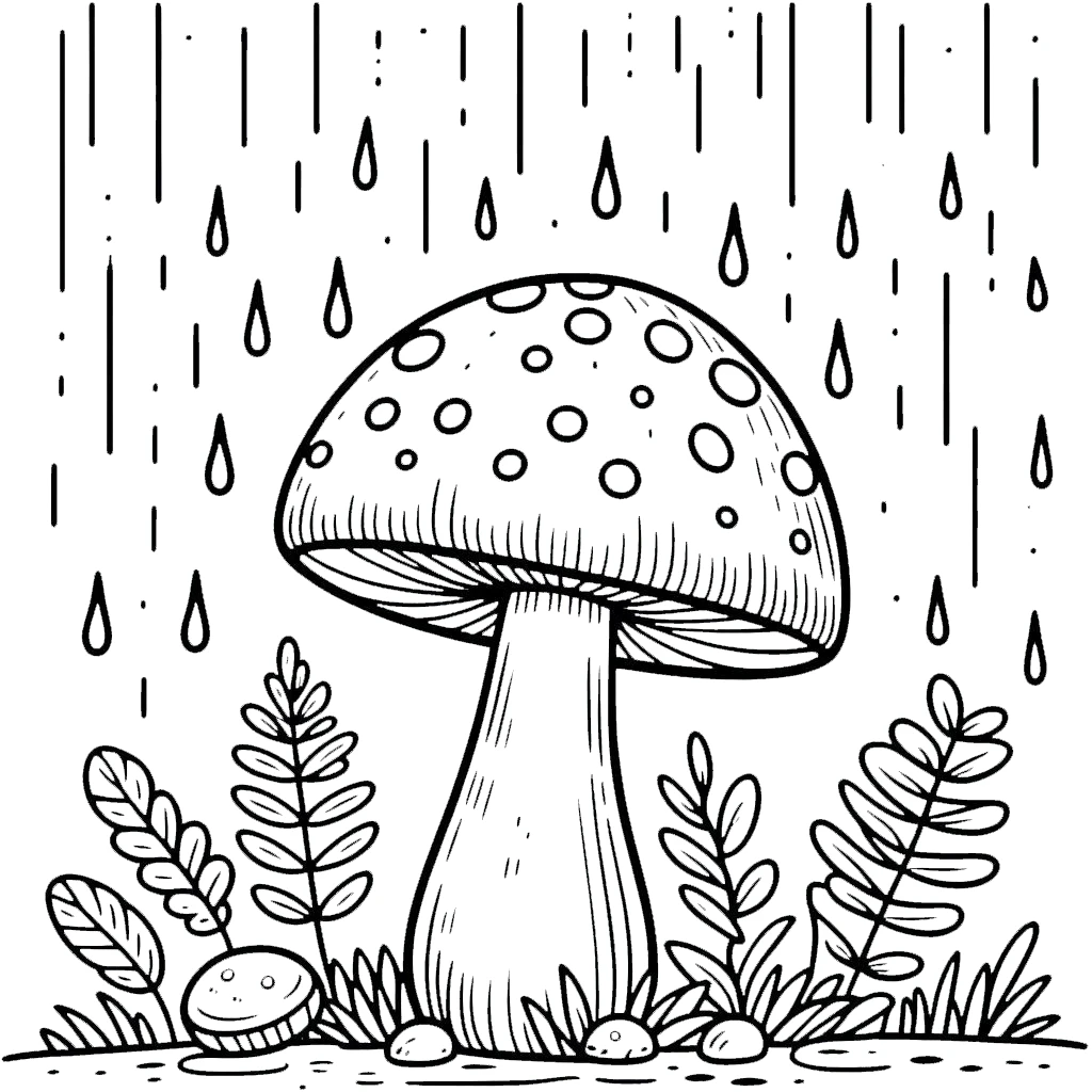 coloriage Champignon à imprimer gratuitement pdf 1