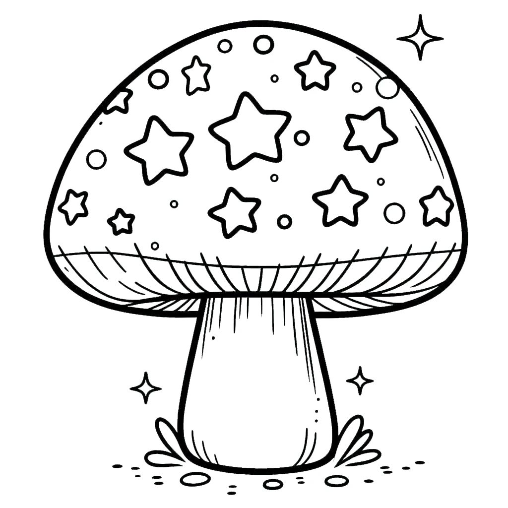 coloriage Champignon à imprimer pdf gratuit 2