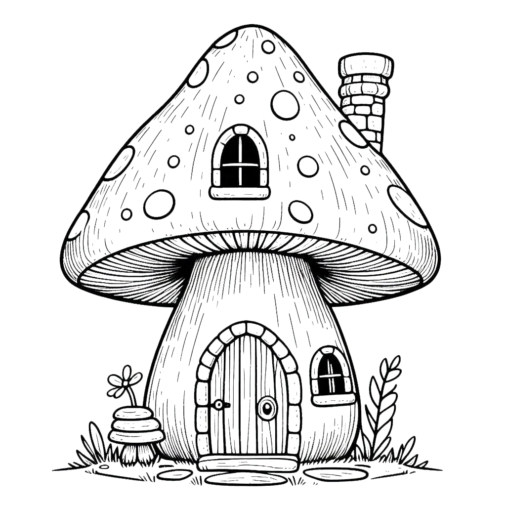 coloriage Champignon à imprimer gratuitement