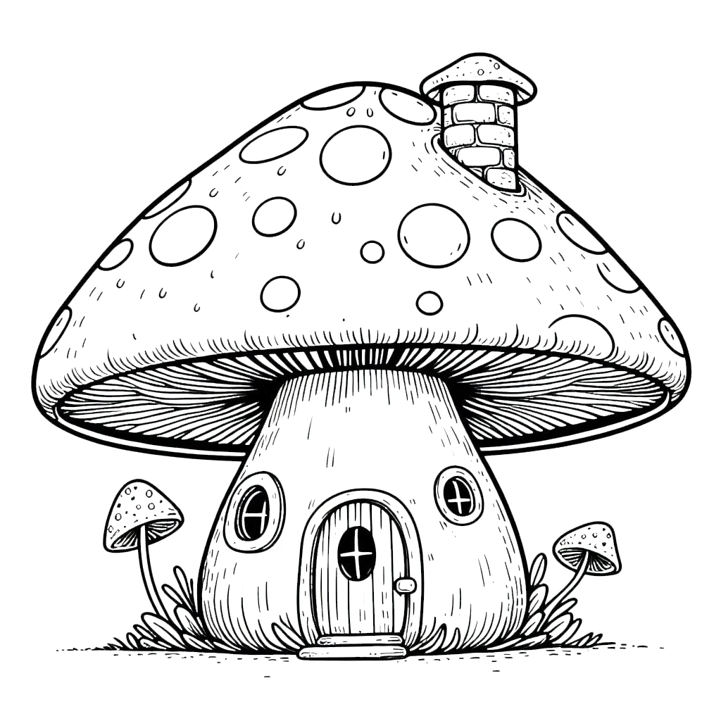 coloriage Champignon a imprimer gratuitement 1