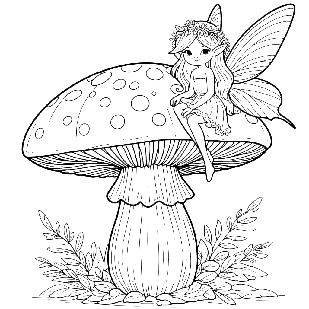 télécharger coloriage Champignon gratuit