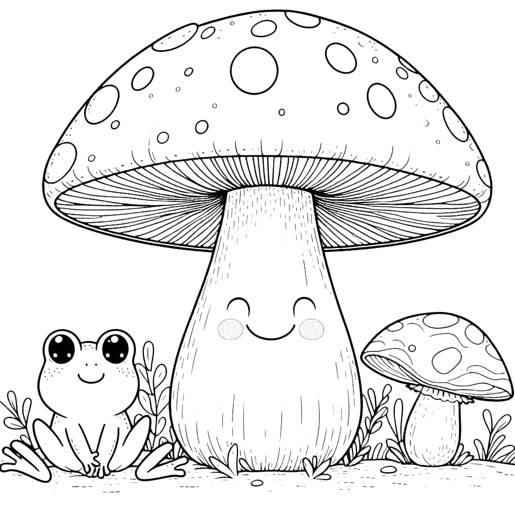 coloriage Champignon à imprimer pdf gratuit 1