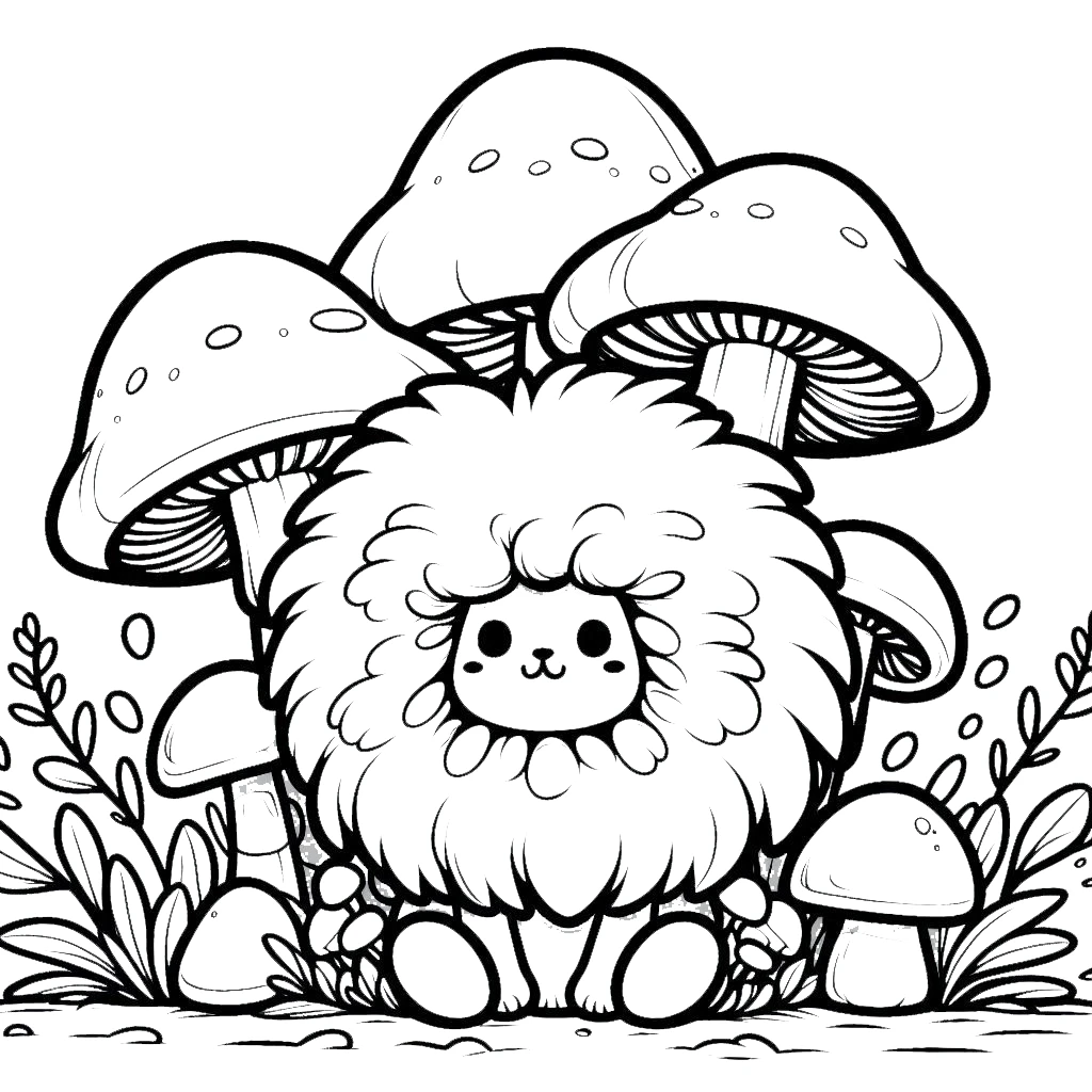 coloriage Champignon pour enfant de 10 ans