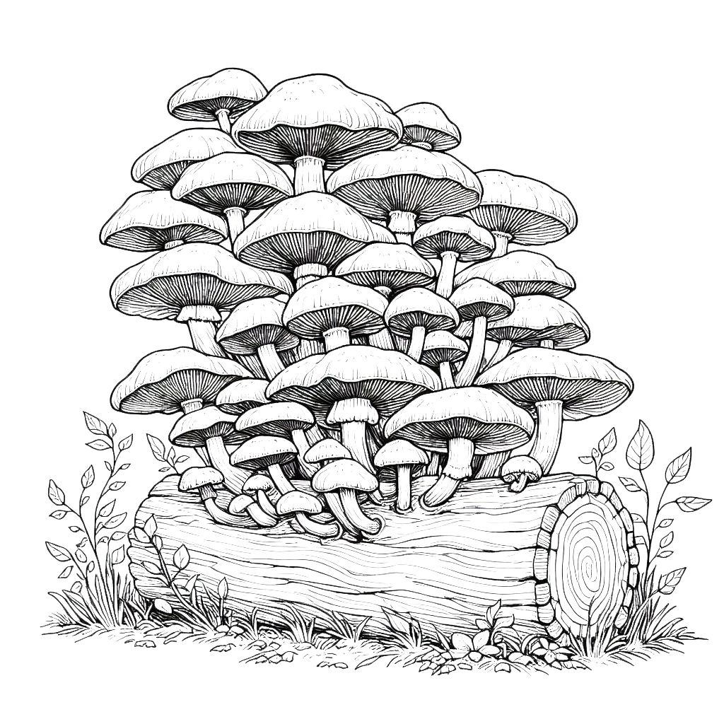 coloriage Champignon pour enfant de 3 ans