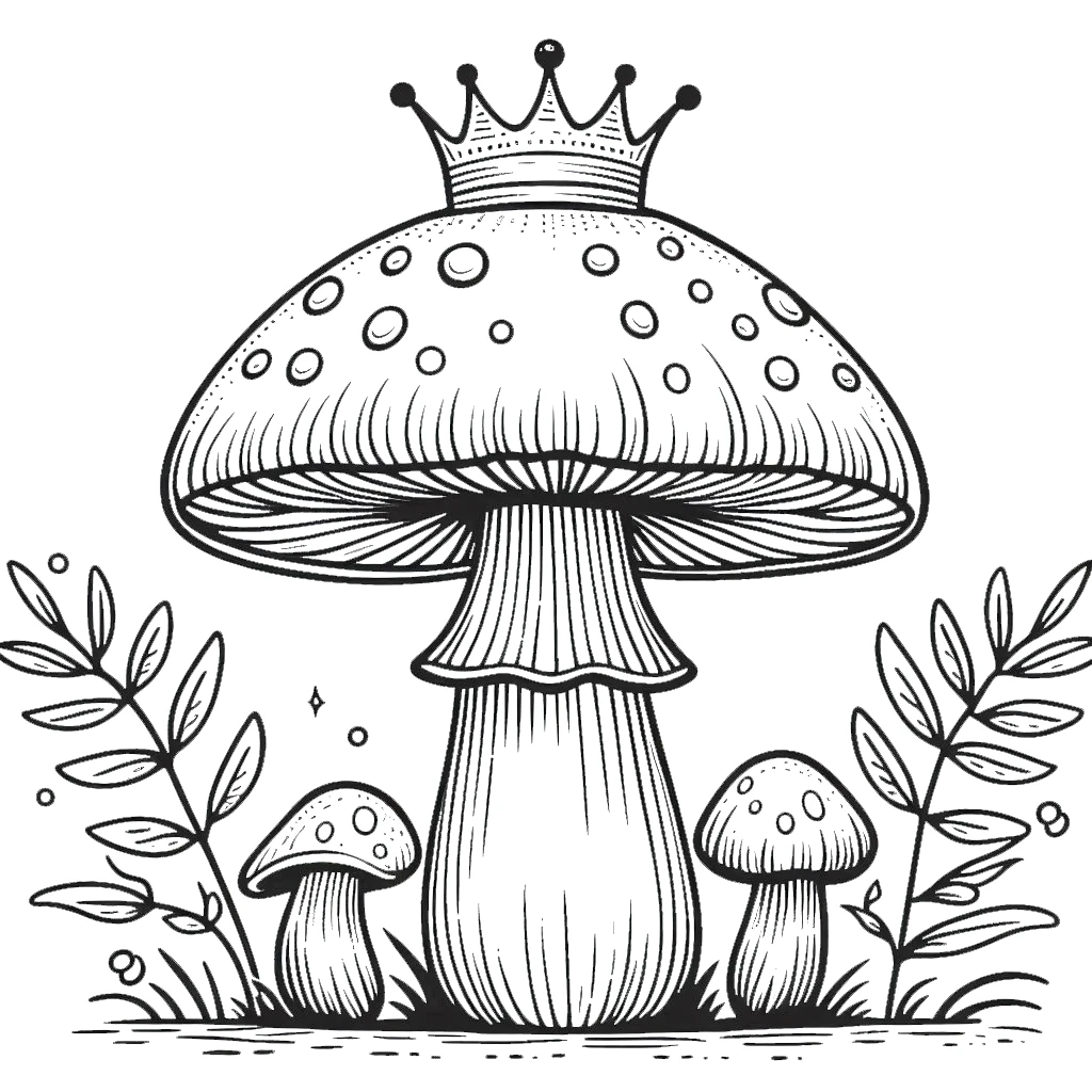 coloriage Champignon à imprimer gratuitement pdf