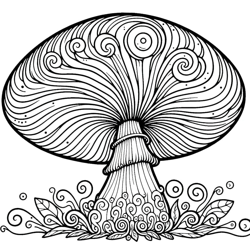 coloriage Champignon à imprimer pdf gratuit