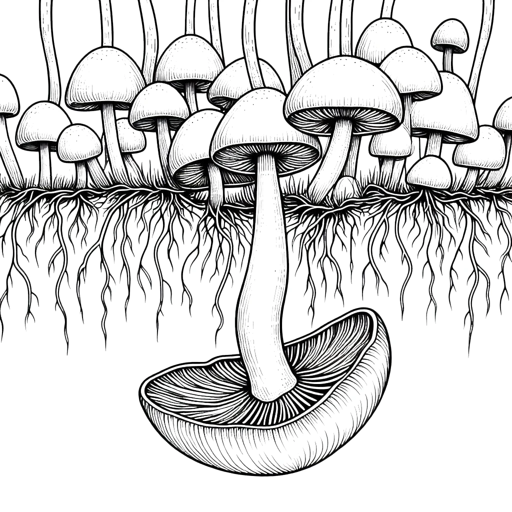 image pour coloriage Champignon enfant