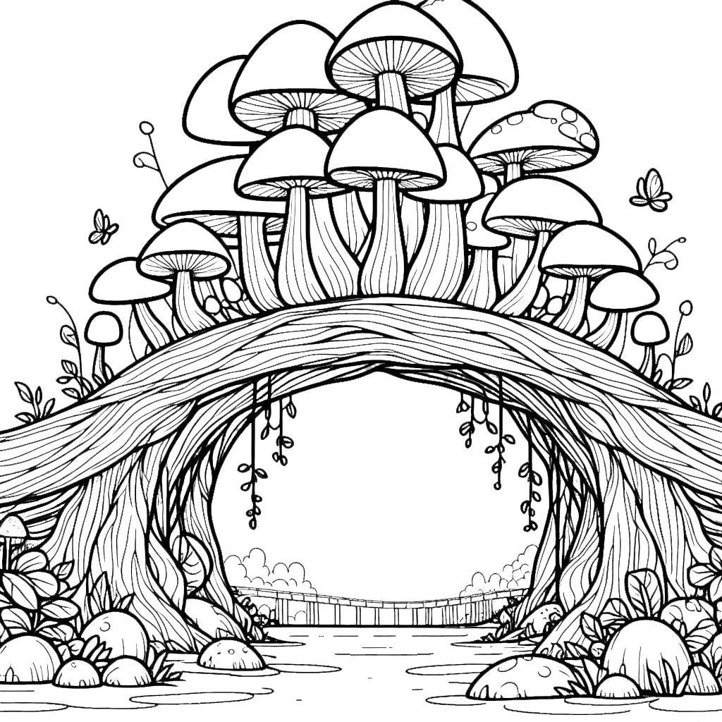 coloriage Champignon a dessiner en ligne