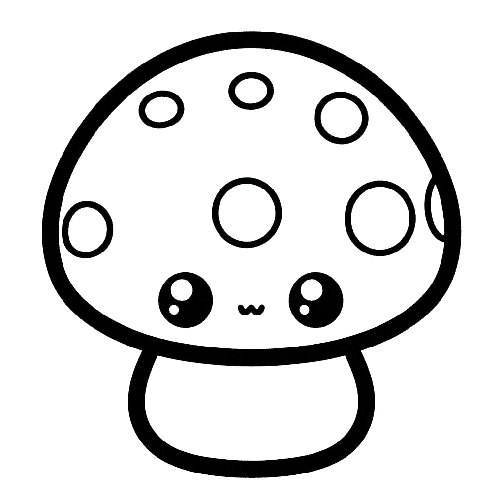 coloriage Champignon gratuit en ligne 1