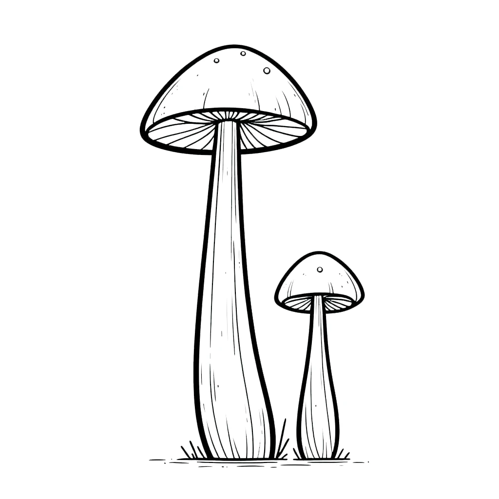 coloriage Champignon et apprentissage 1