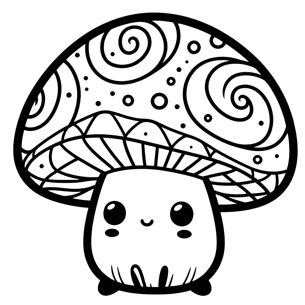 coloriage Champignon gratuit pour enfants