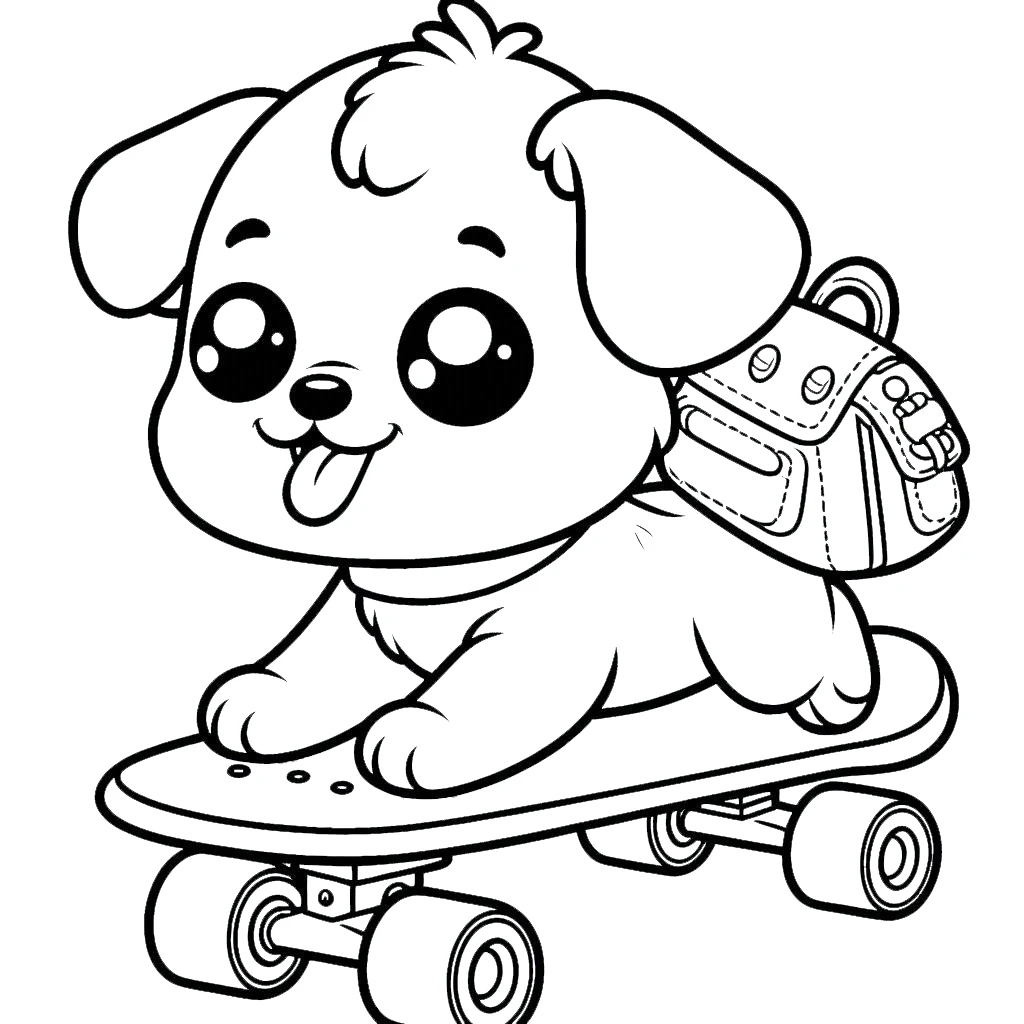 imprimer coloriage Chiot