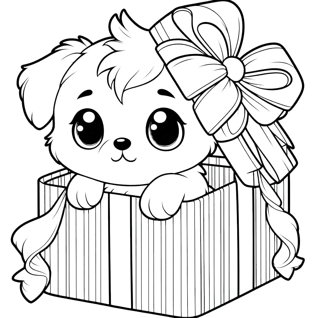 coloriage Chiot pour enfant