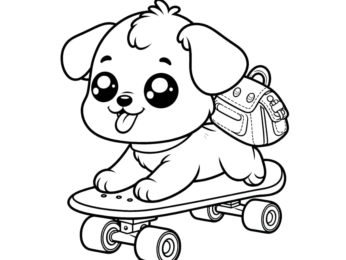 coloriage Chiot a dessiner en ligne