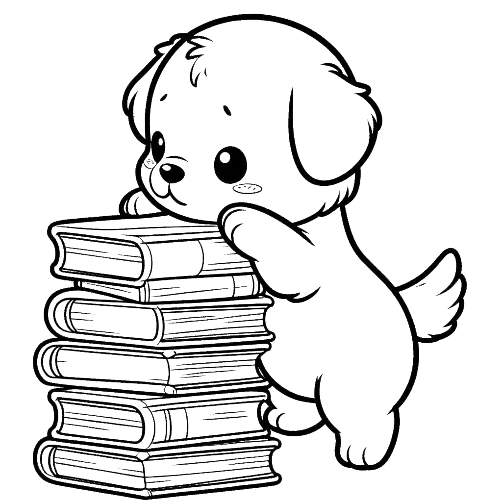 coloriage Chiot gratuit pour enfants