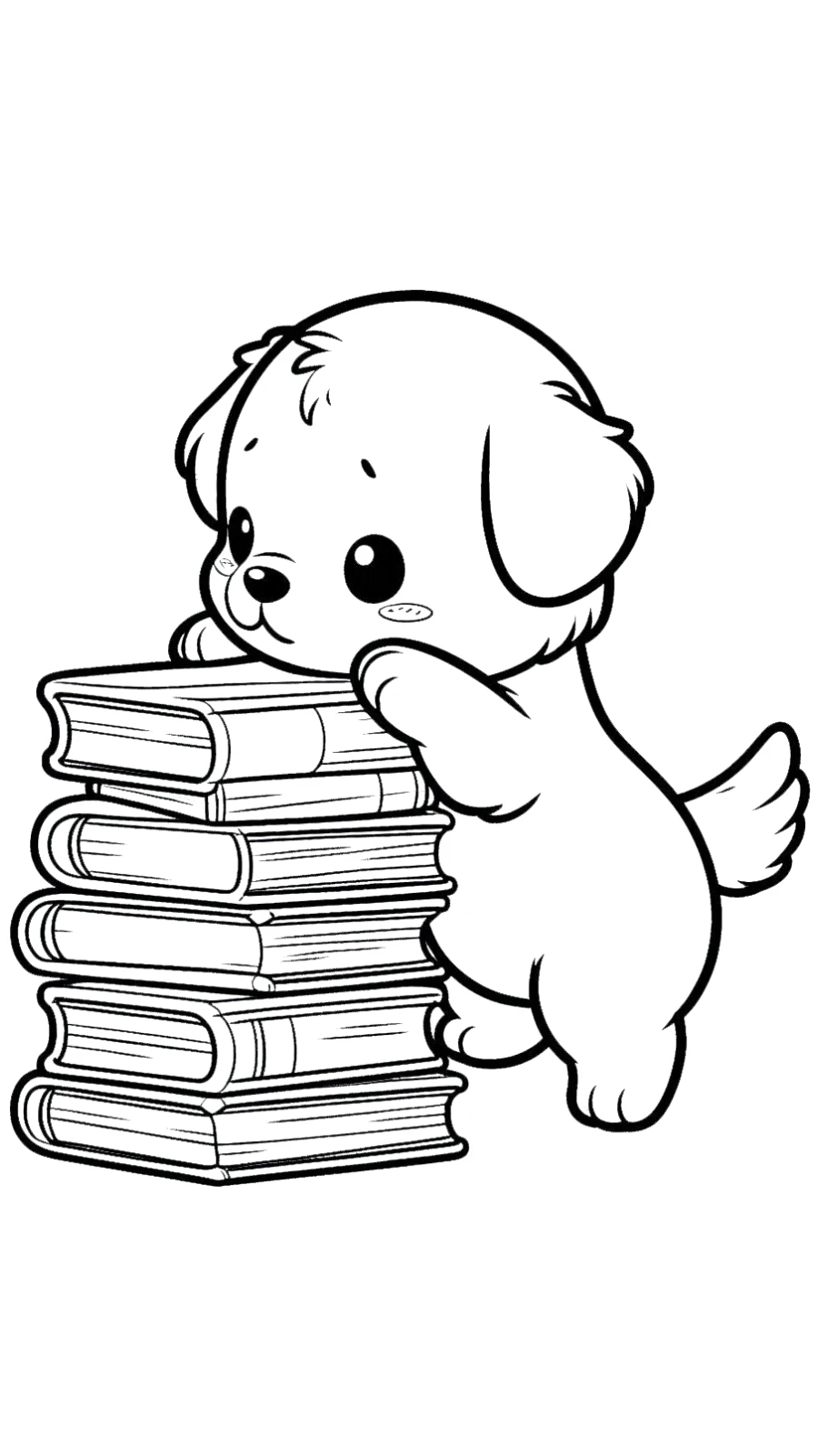 coloriage Chiot à imprimer pdf