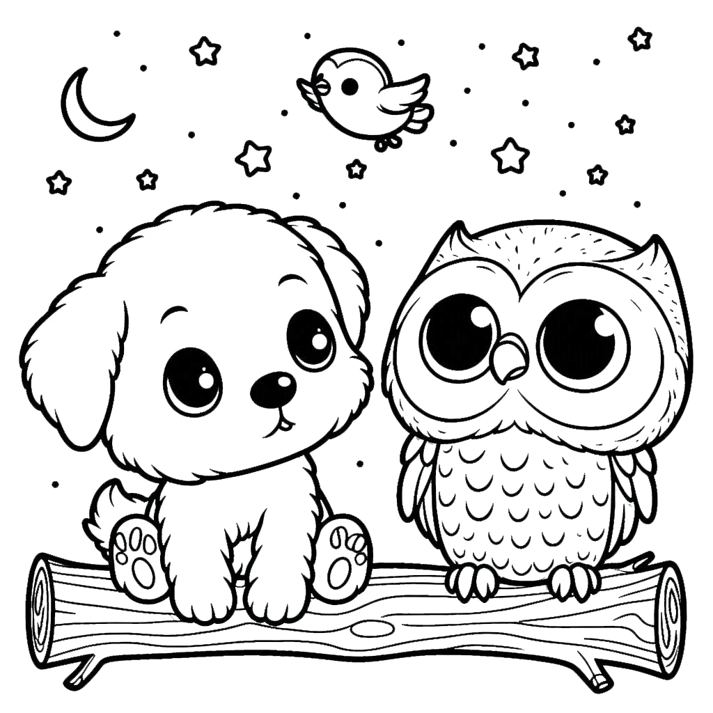 coloriage Chiot et dessins 1