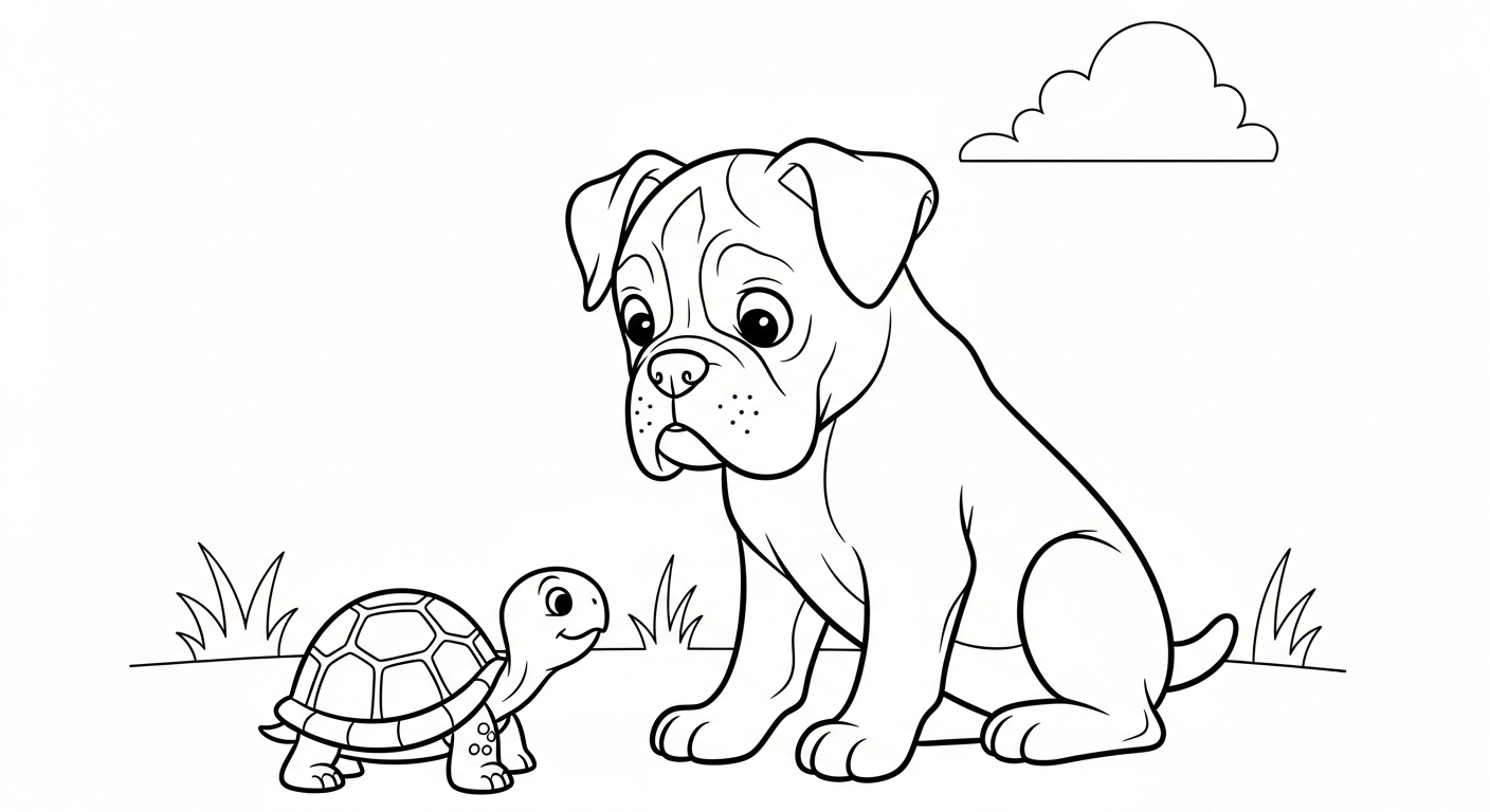 coloriage Chiot updated à imprimer pour enfant de 3 ans