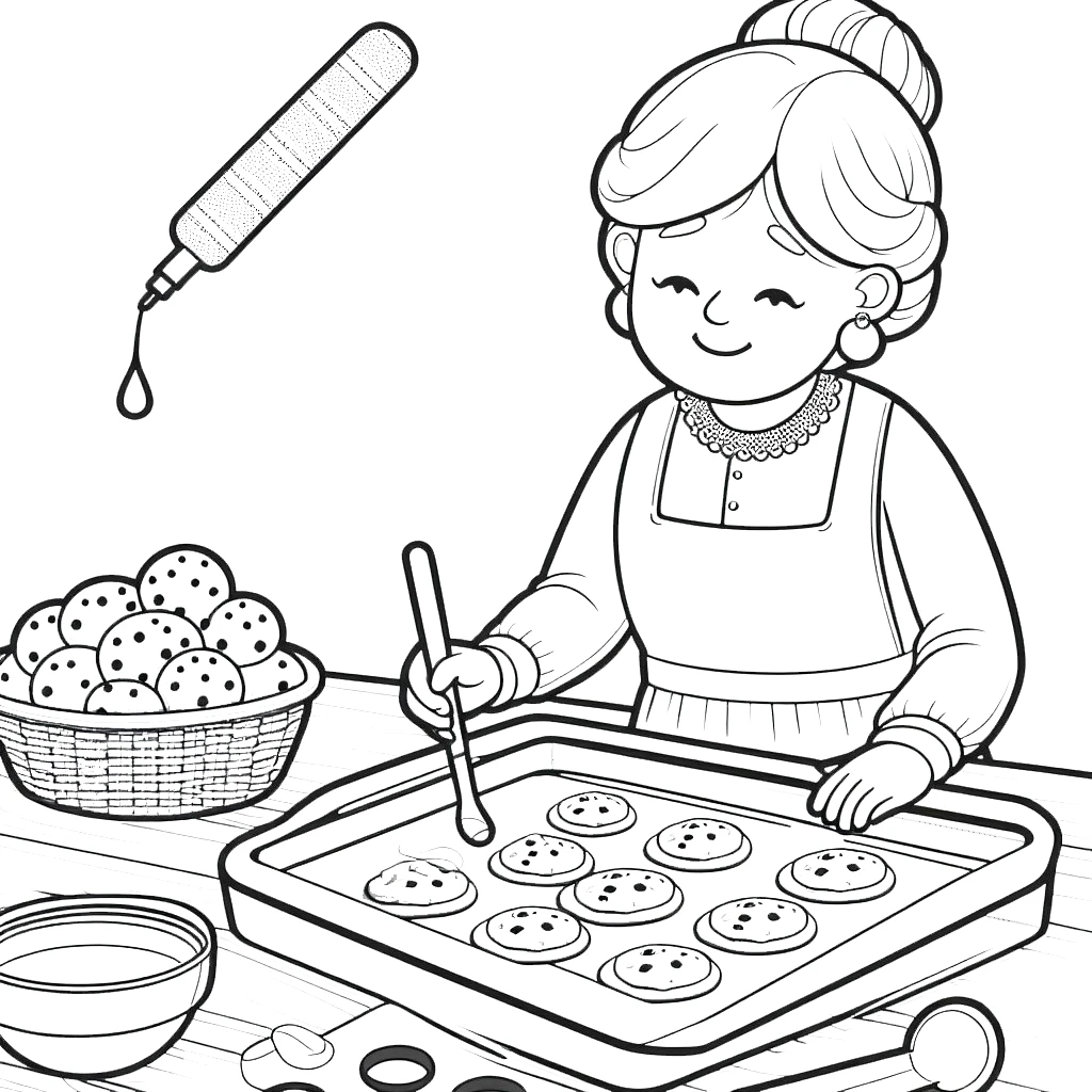 coloriage Fête Des Grand Mères pour enfant a imprimer gratuit