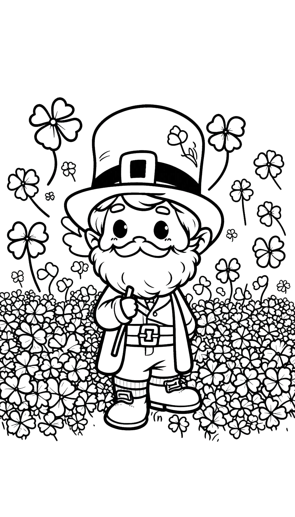 coloriage Leprechaun à imprimer gratuitement pdf