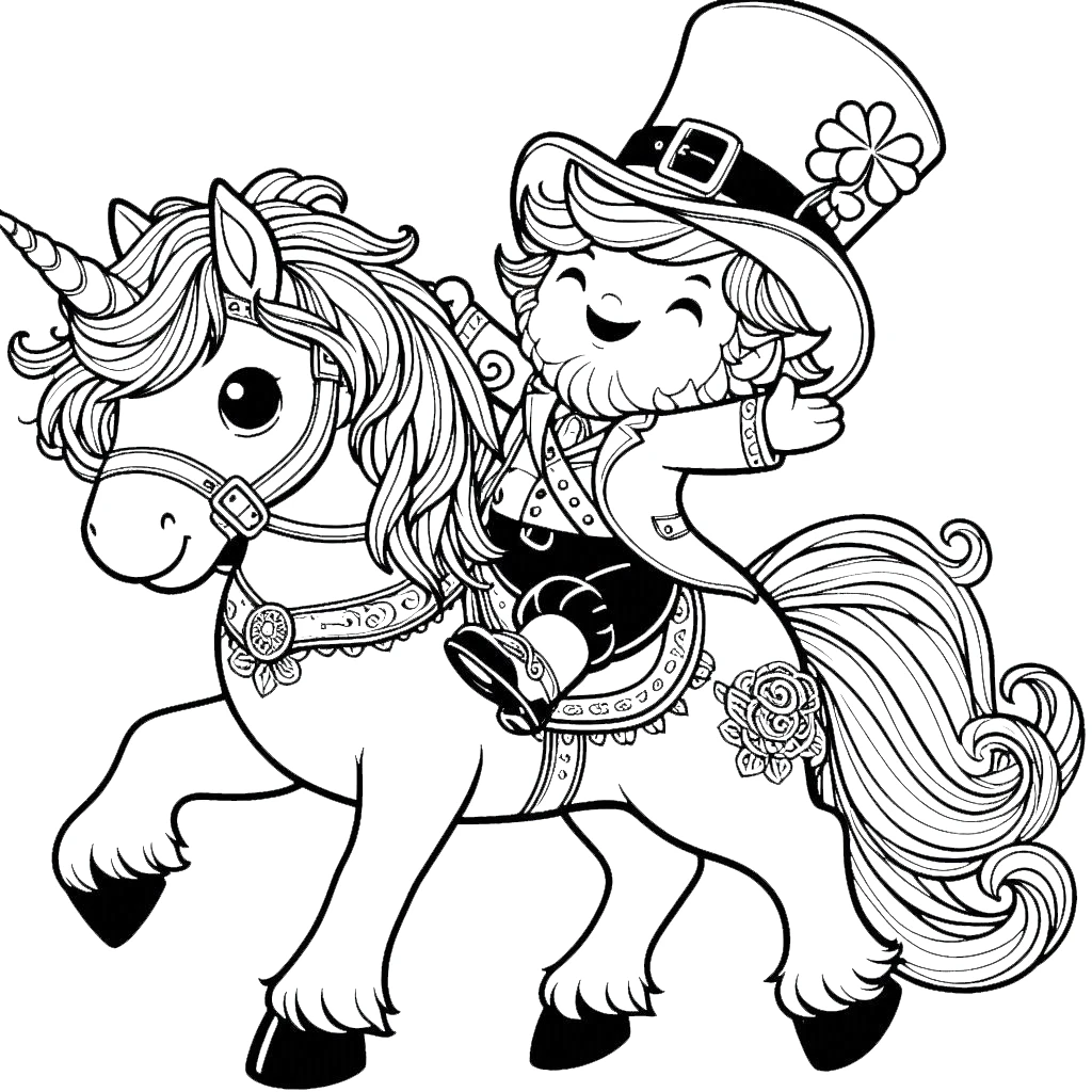 coloriage Leprechaun à imprimer gratuitement pdf 1