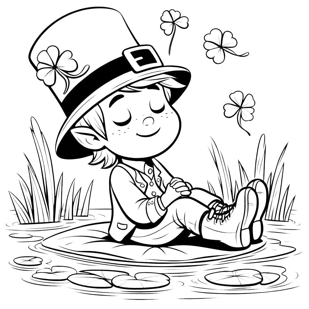 coloriage Leprechaun a colorier en ligne