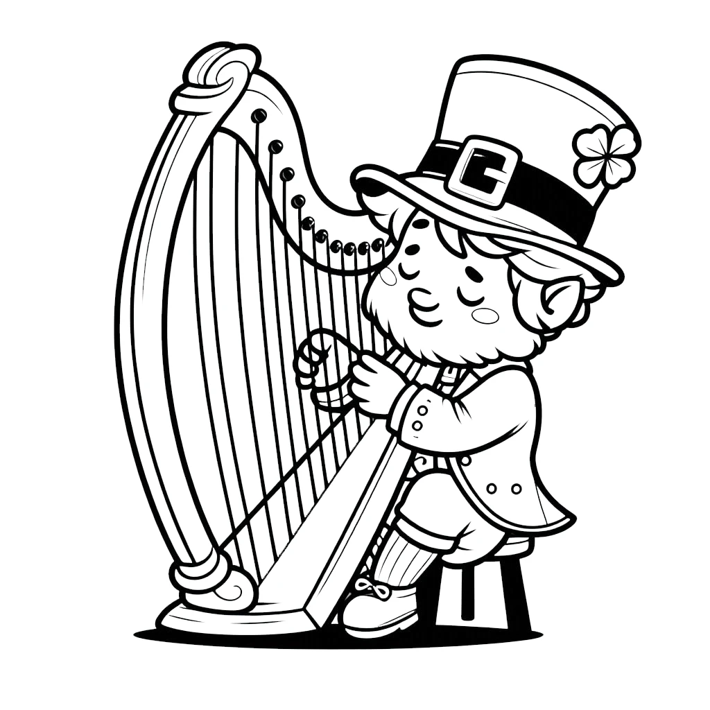 coloriage Leprechaun pour enfant de 6 ans
