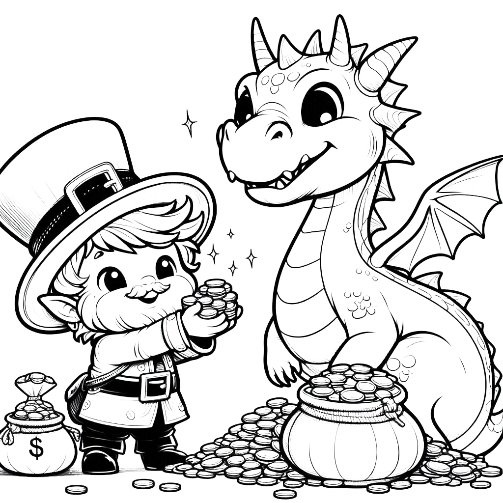 coloriage Leprechaun à imprimer pour enfant de 8 ans