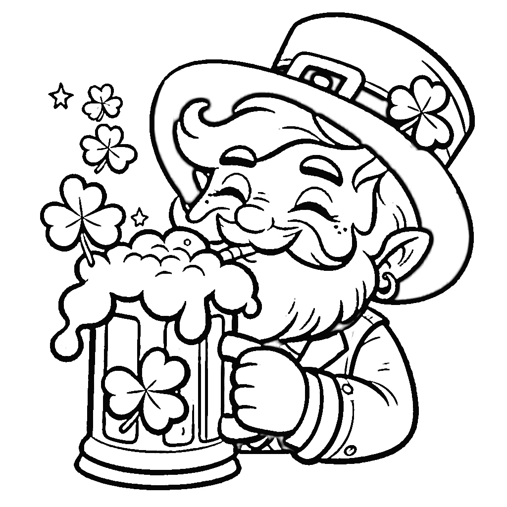 image pour coloriage Leprechaun enfant 1