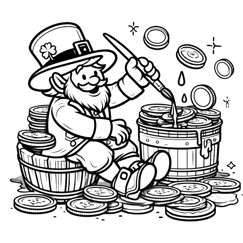 coloriage Leprechaun à imprimer