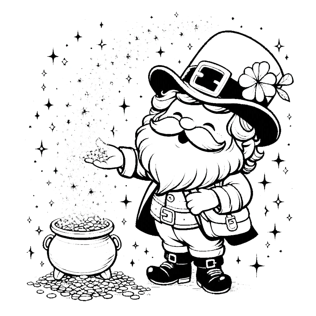 coloriage Leprechaun à imprimer pour enfant de 4 ans 1