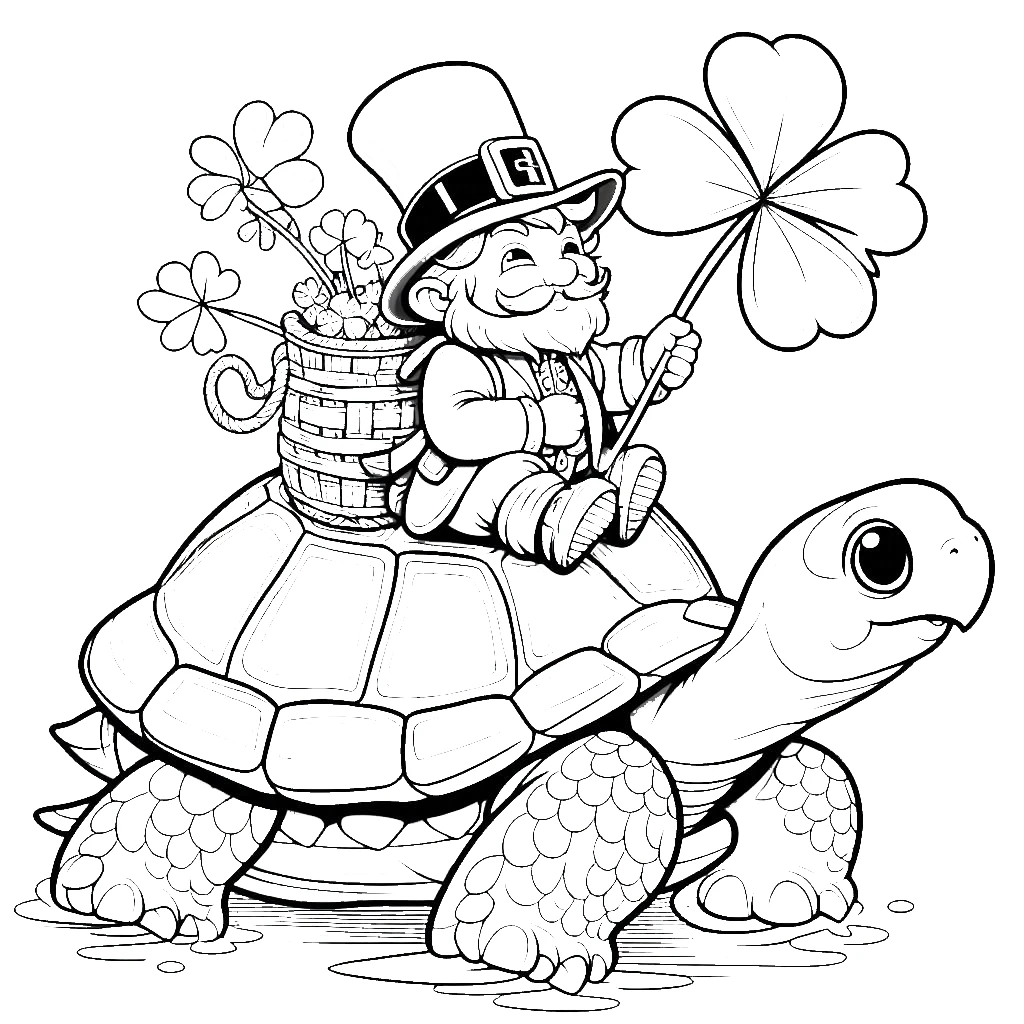 coloriage Leprechaun de pour enfants