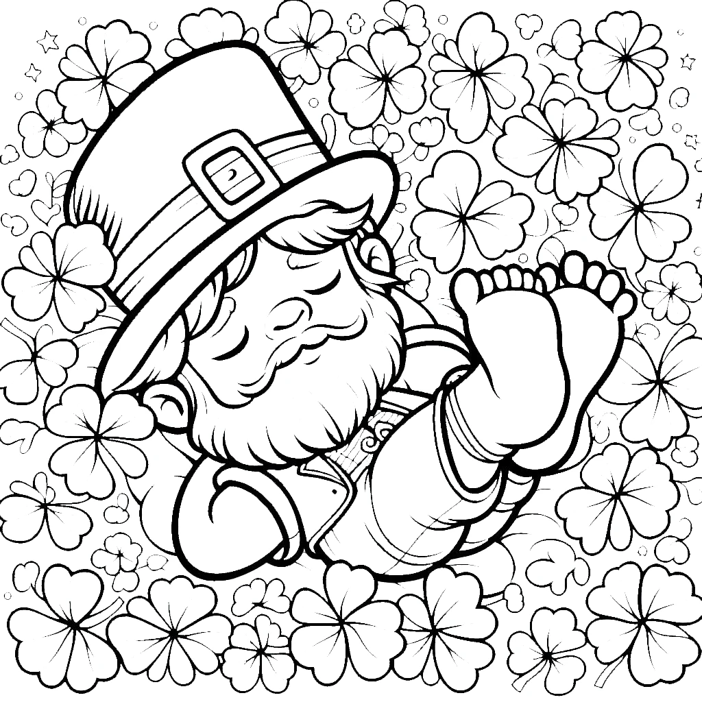 coloriage Leprechaun a colorier en ligne gratuitement 1