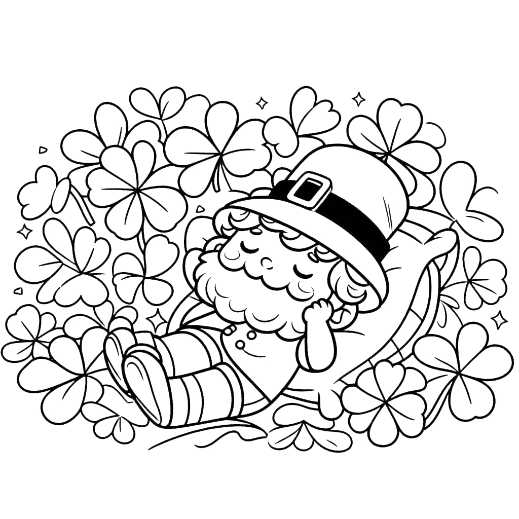 coloriage Leprechaun gratuit a imprimer