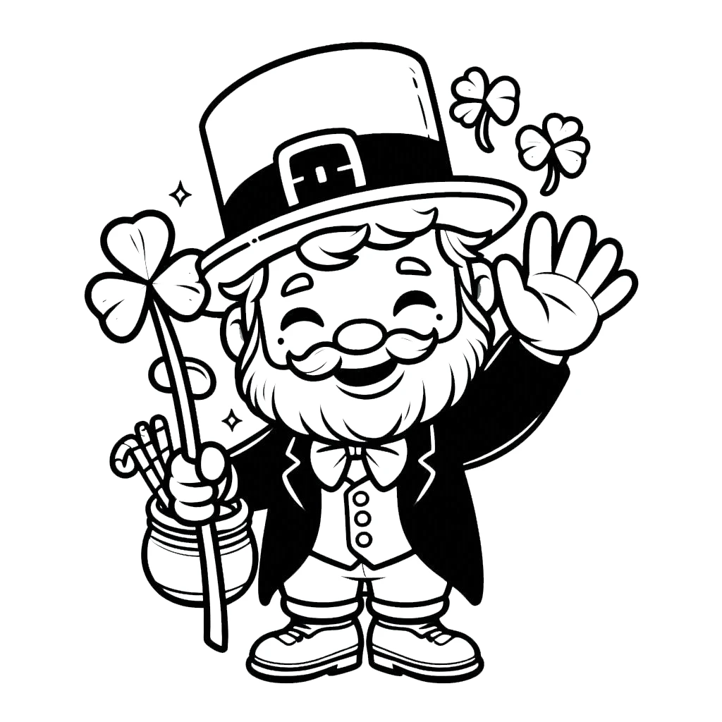 coloriage Leprechaun à imprimer pdf gratuit 1