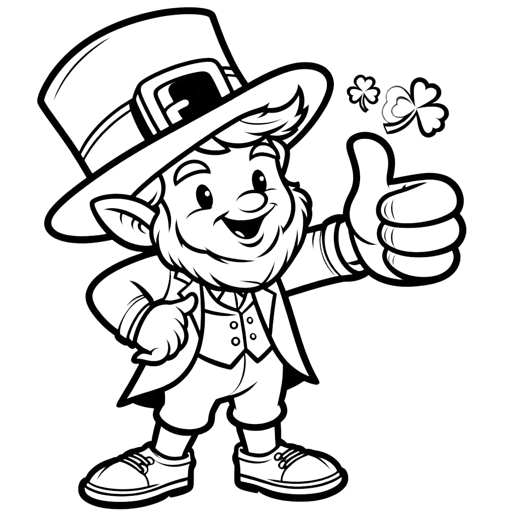 coloriage Leprechaun educatif pour enfant