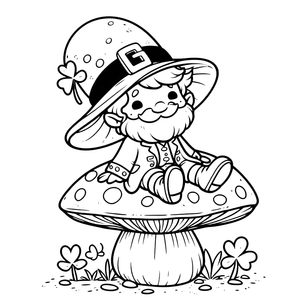 coloriage Leprechaun pour enfant de 6 ans 1
