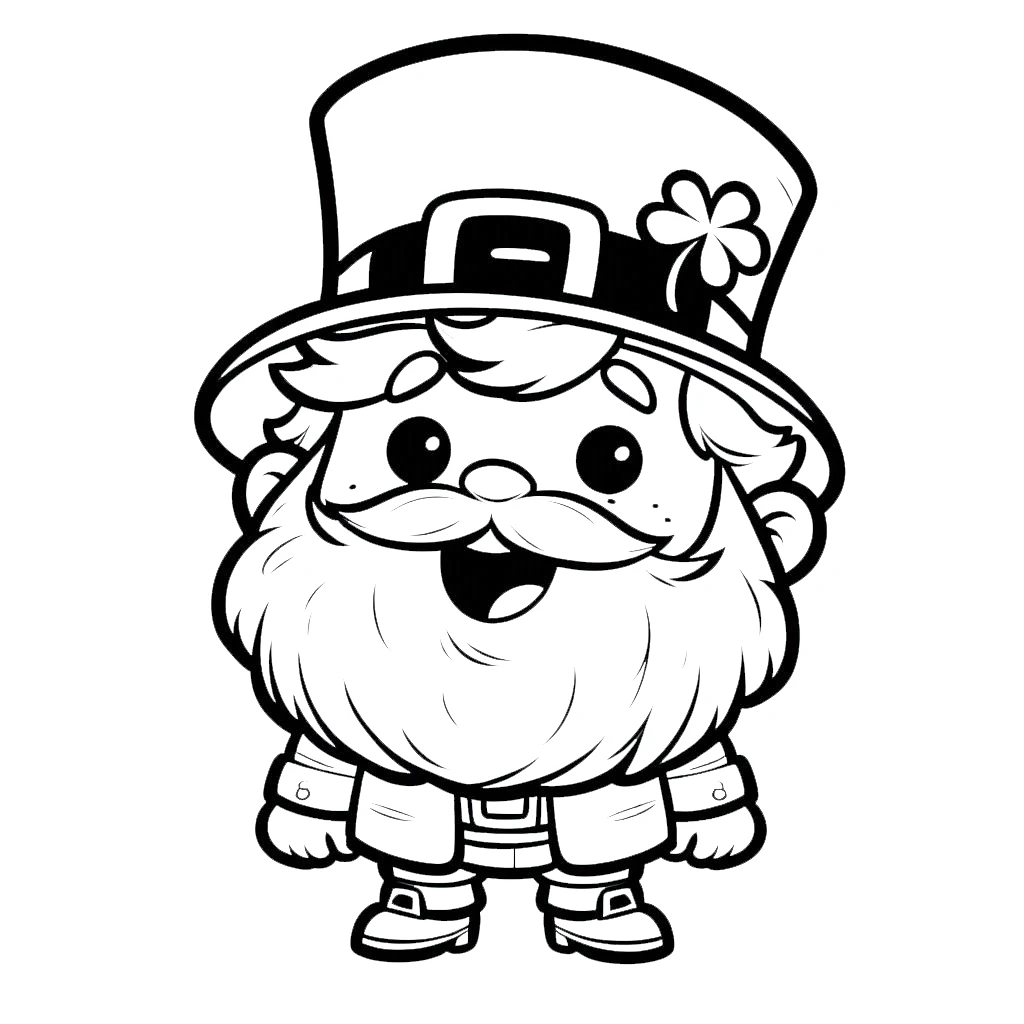 coloriage Leprechaun à imprimer pour enfant de 7 ans
