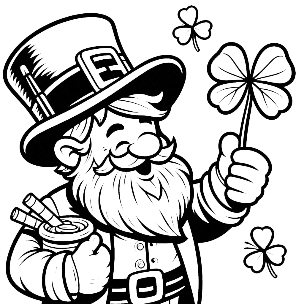 coloriage Leprechaun a imprimer 2