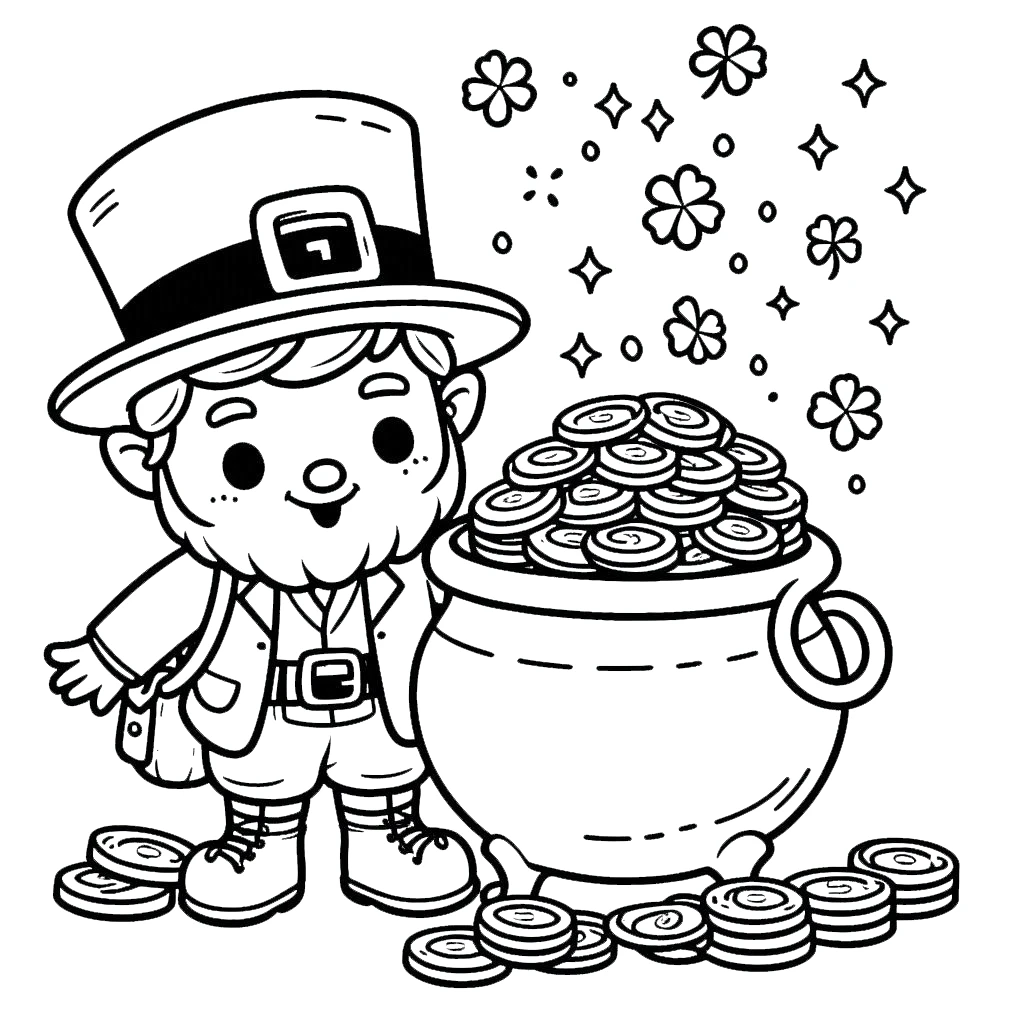 coloriage Leprechaun a telecharger