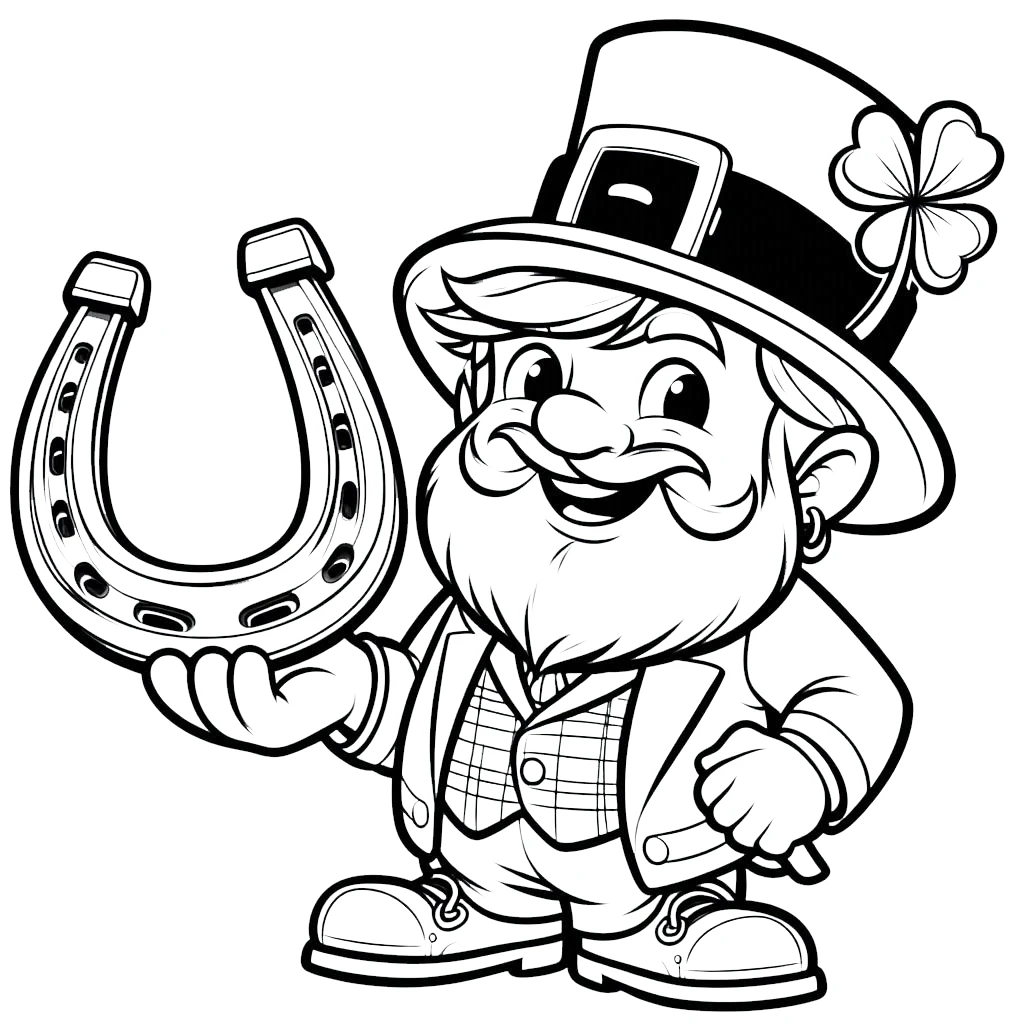 coloriage Leprechaun pour enfant a imprimer gratuit