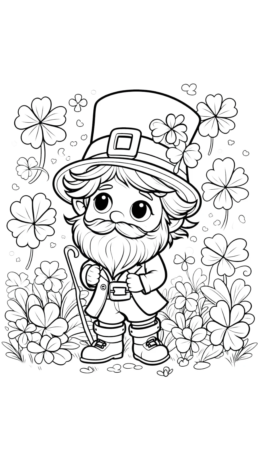 coloriage Leprechaun à imprimer pour enfant de 12 ans