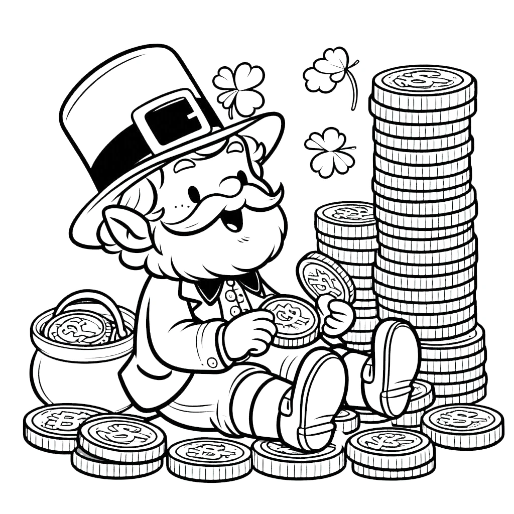 coloriage Leprechaun a colorier en ligne 1