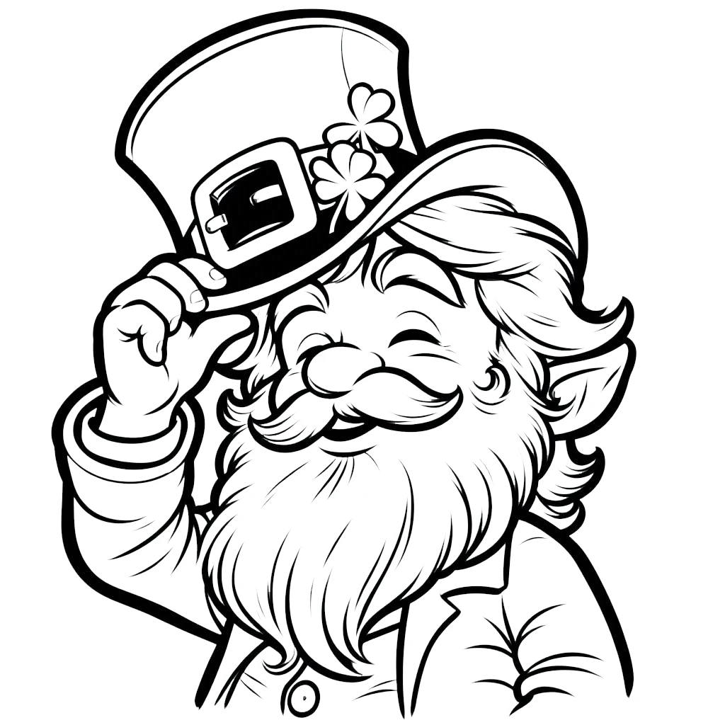 coloriage Leprechaun à imprimer pour enfant de 9 ans