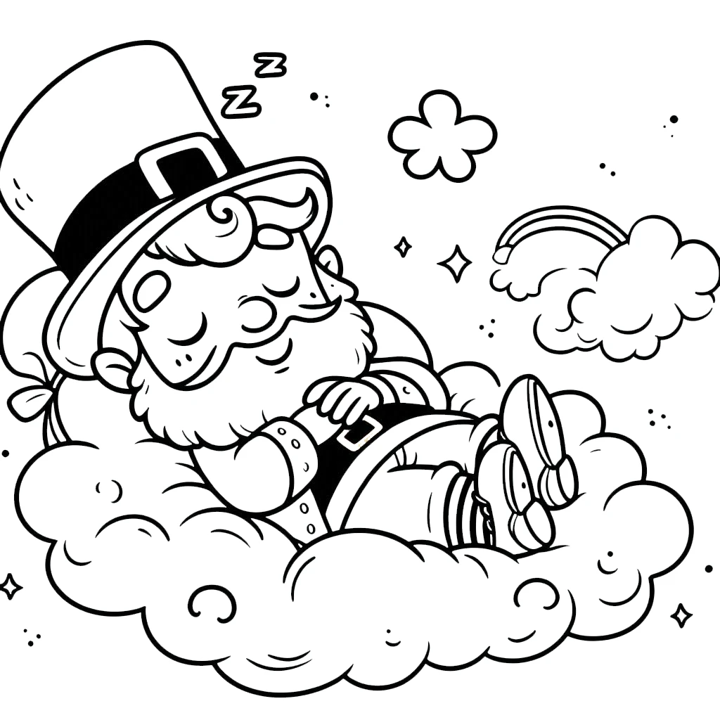 coloriage Leprechaun a colorier en ligne gratuitement 2