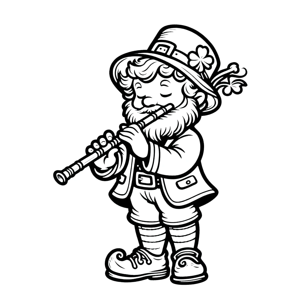 coloriage Leprechaun et decoupage